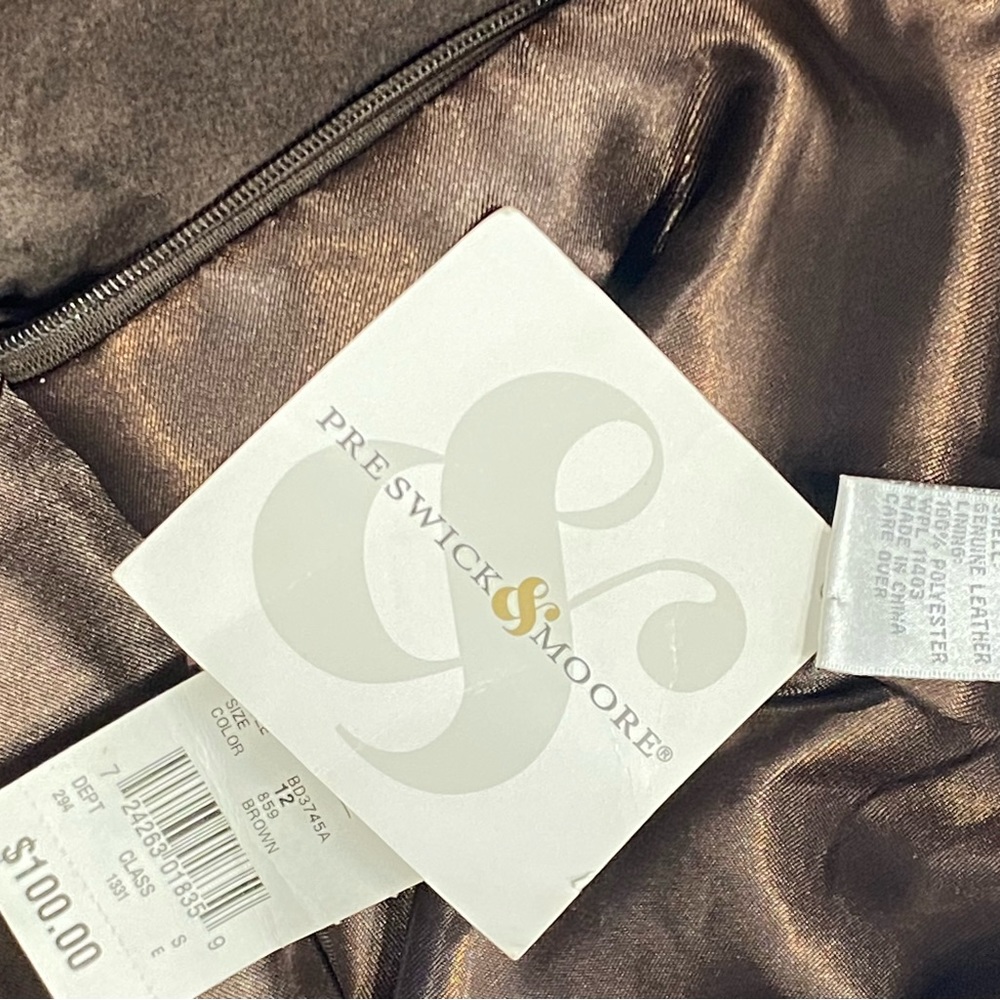 Preswick and Moore, Long, Suede Leather-Skirt Size 12 - Picture 5 of 6